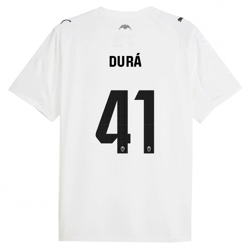 Danxen Donna Maglia Jaume Durá #41 Bianco Nero Kit Gara Home 2025/26 Maglietta