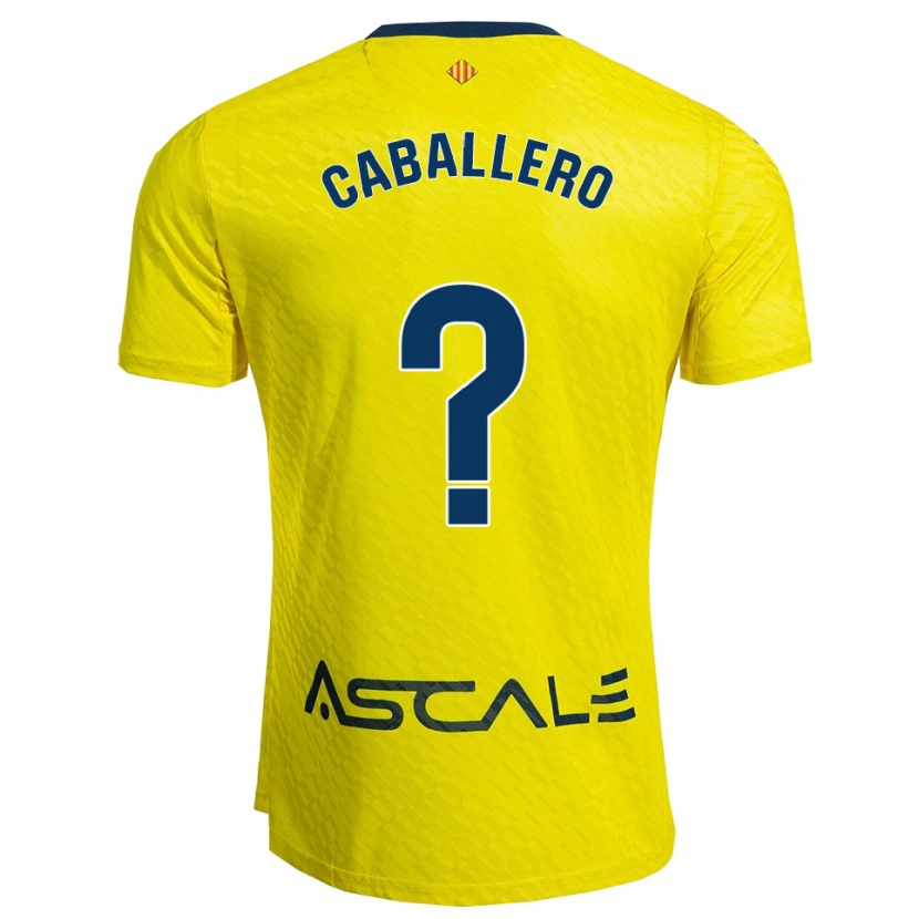 Danxen Donna Maglia Jesús Caballero #0 Giallo Blu Scuro Kit Gara Home 2025/26 Maglietta