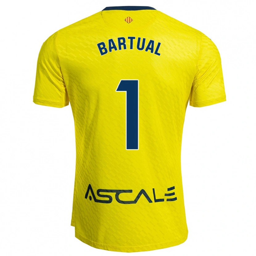 Danxen Donna Maglia Kike Bartual #1 Giallo Blu Scuro Kit Gara Home 2025/26 Maglietta