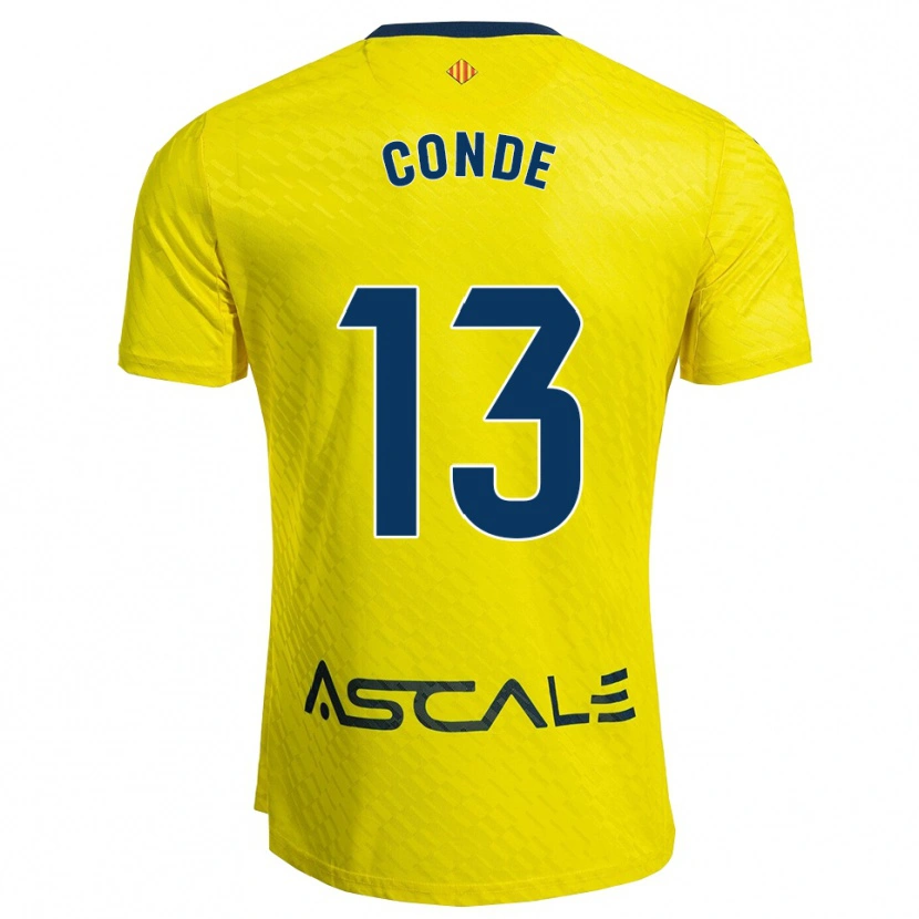 Danxen Donna Maglia Diego Conde #13 Giallo Blu Scuro Kit Gara Home 2025/26 Maglietta