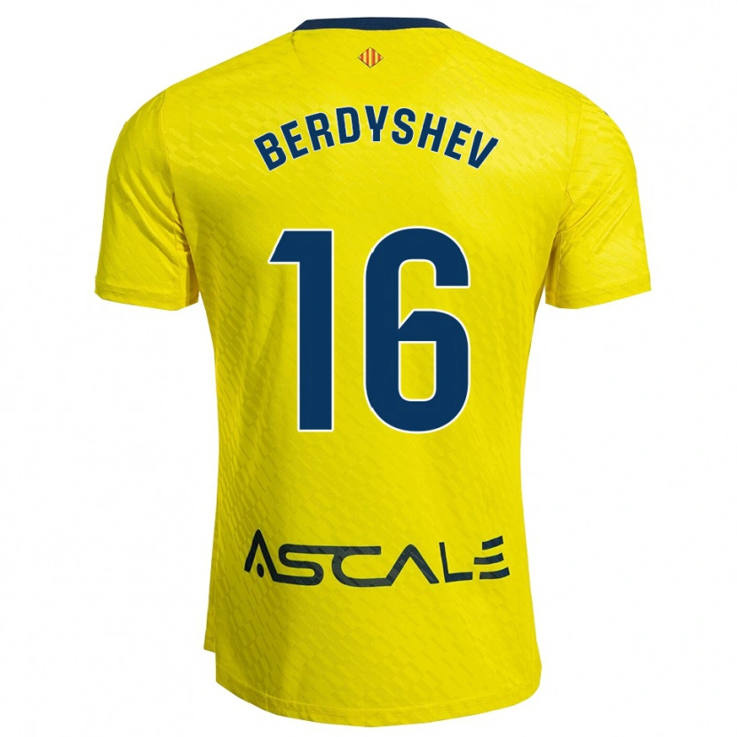 Danxen Donna Maglia Tikhon Berdyshev #16 Giallo Blu Scuro Kit Gara Home 2025/26 Maglietta