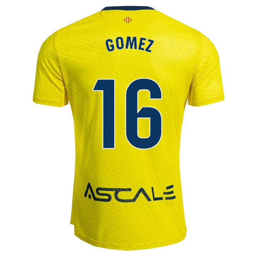 Danxen Donna Maglia Queralt Gómez #16 Giallo Blu Scuro Kit Gara Home 2025/26 Maglietta