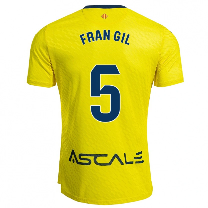 Danxen Donna Maglia Fran Gil #5 Giallo Blu Scuro Kit Gara Home 2025/26 Maglietta