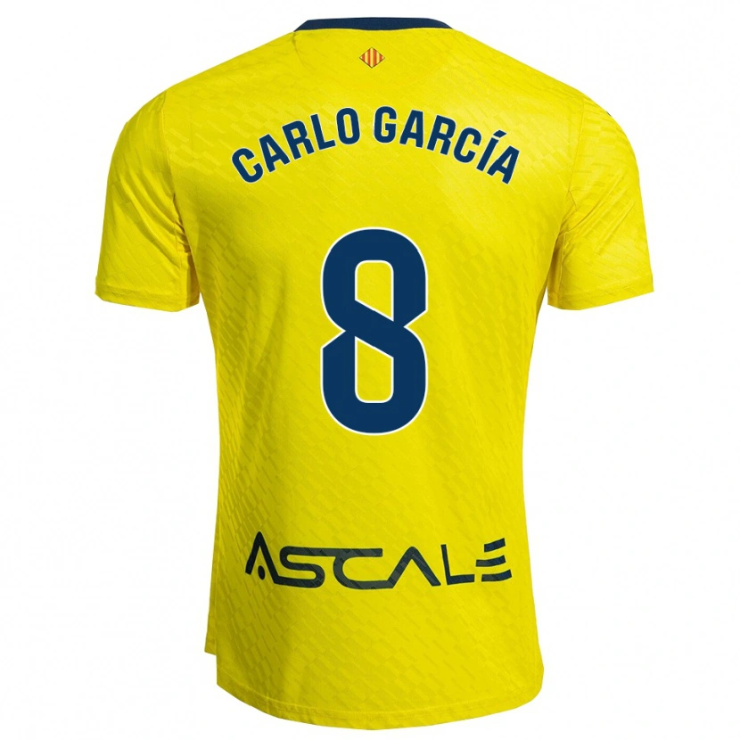 Danxen Donna Maglia Carlo García #8 Giallo Blu Scuro Kit Gara Home 2025/26 Maglietta