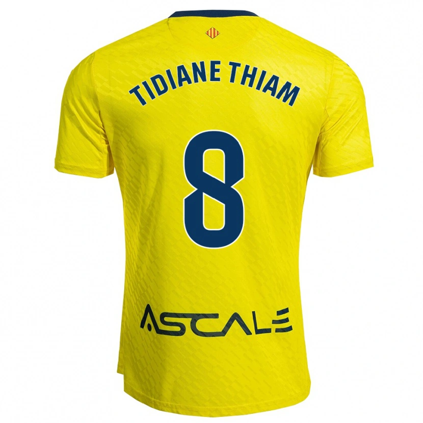 Danxen Donna Maglia Cheikh Tidiane Thiam #8 Giallo Blu Scuro Kit Gara Home 2025/26 Maglietta