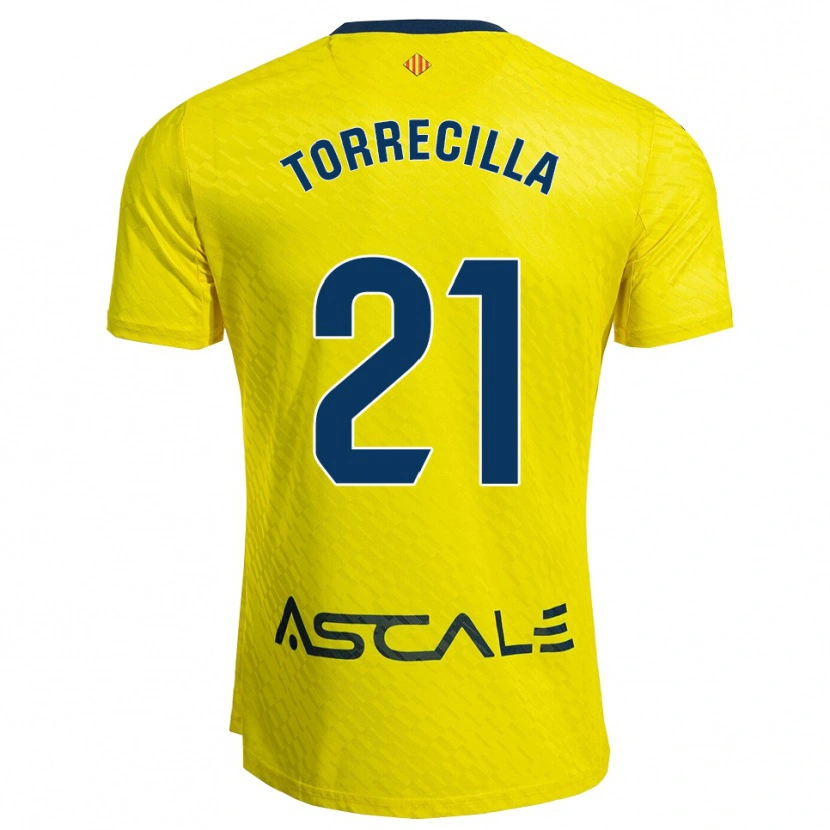 Danxen Donna Maglia Virginia Torrecilla #21 Giallo Blu Scuro Kit Gara Home 2025/26 Maglietta