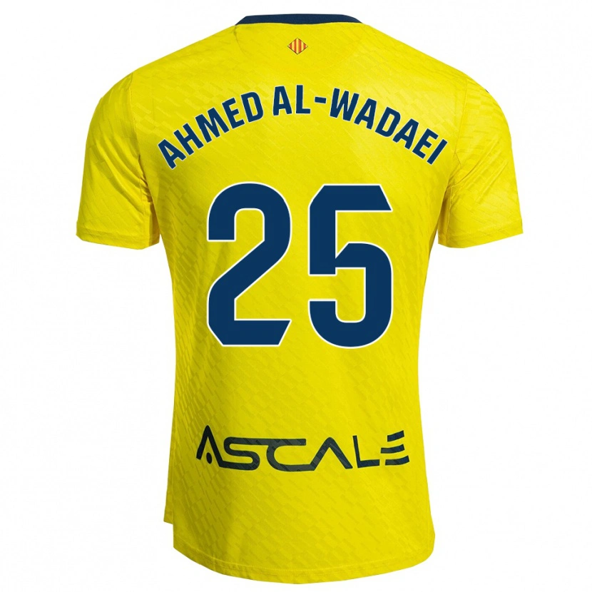 Danxen Donna Maglia Sayed Ahmed Al-Wadaei #25 Giallo Blu Scuro Kit Gara Home 2025/26 Maglietta