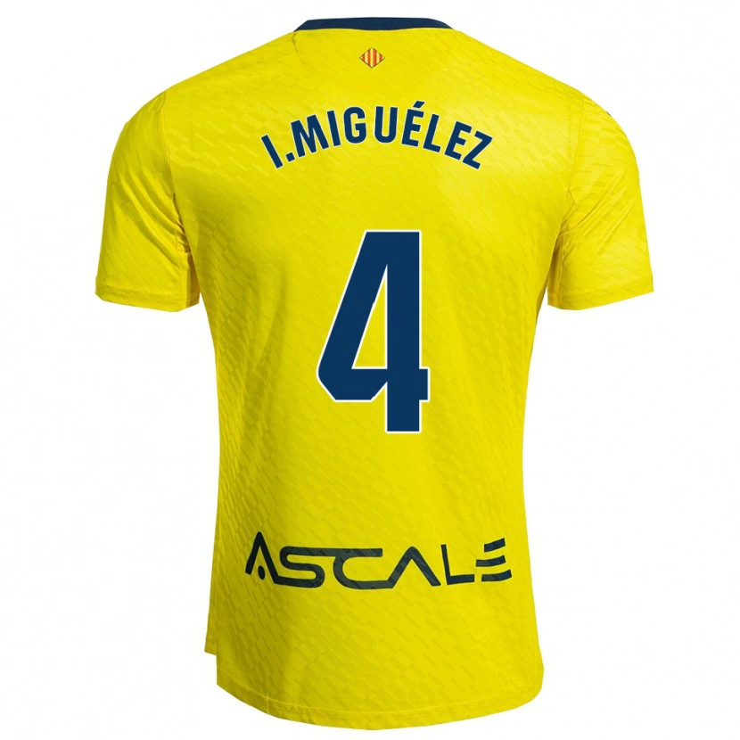 Danxen Donna Maglia Irene Miguélez Martinez #4 Giallo Blu Scuro Kit Gara Home 2025/26 Maglietta