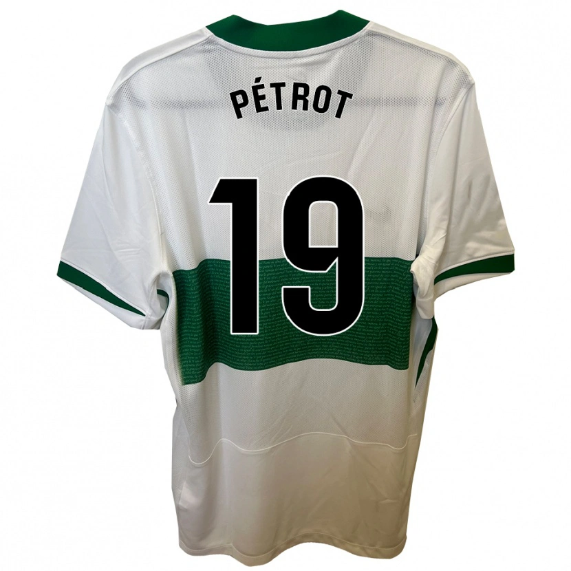 Danxen Donna Maglia Léo Pétrot #19 Bianco Verde Kit Gara Home 2025/26 Maglietta