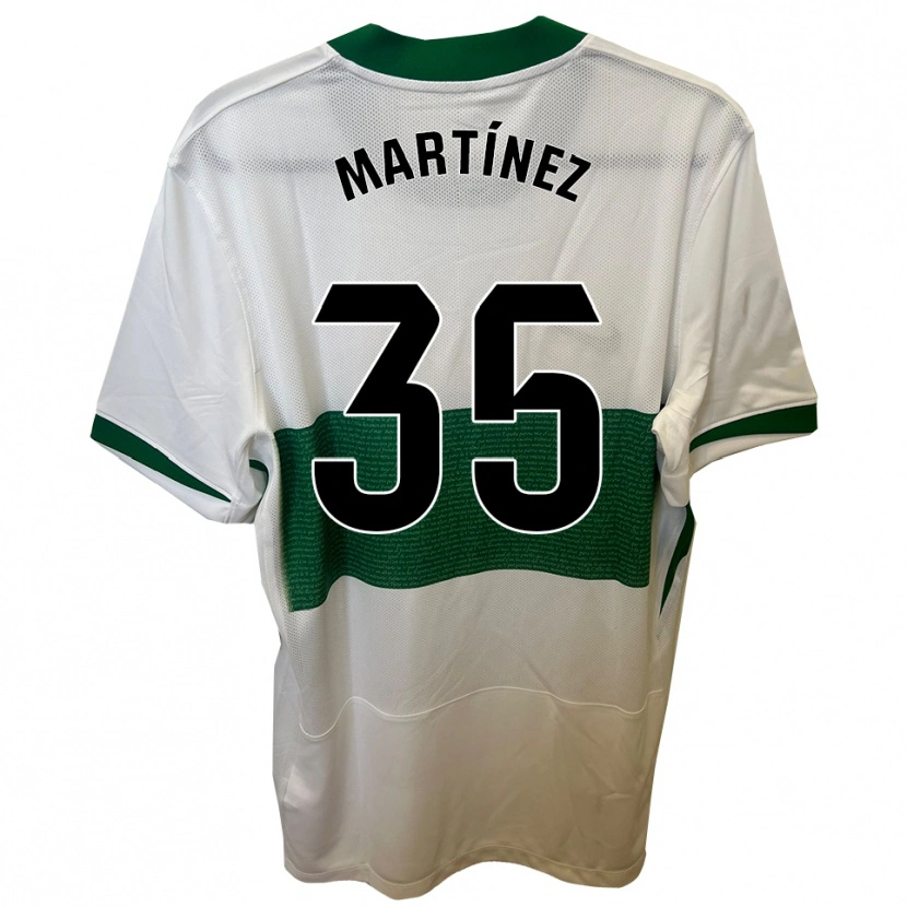 Danxen Donna Maglia Antonio Martínez #35 Bianco Verde Kit Gara Home 2025/26 Maglietta