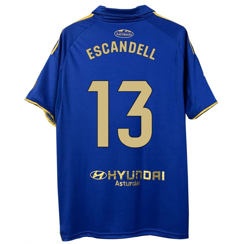 Danxen Donna Maglia Aarón Escandell #13 Blu Oro Kit Gara Home 2025/26 Maglietta