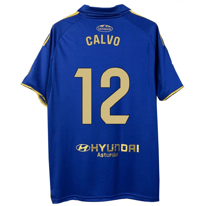 Danxen Donna Maglia Dani Calvo #12 Blu Oro Kit Gara Home 2025/26 Maglietta
