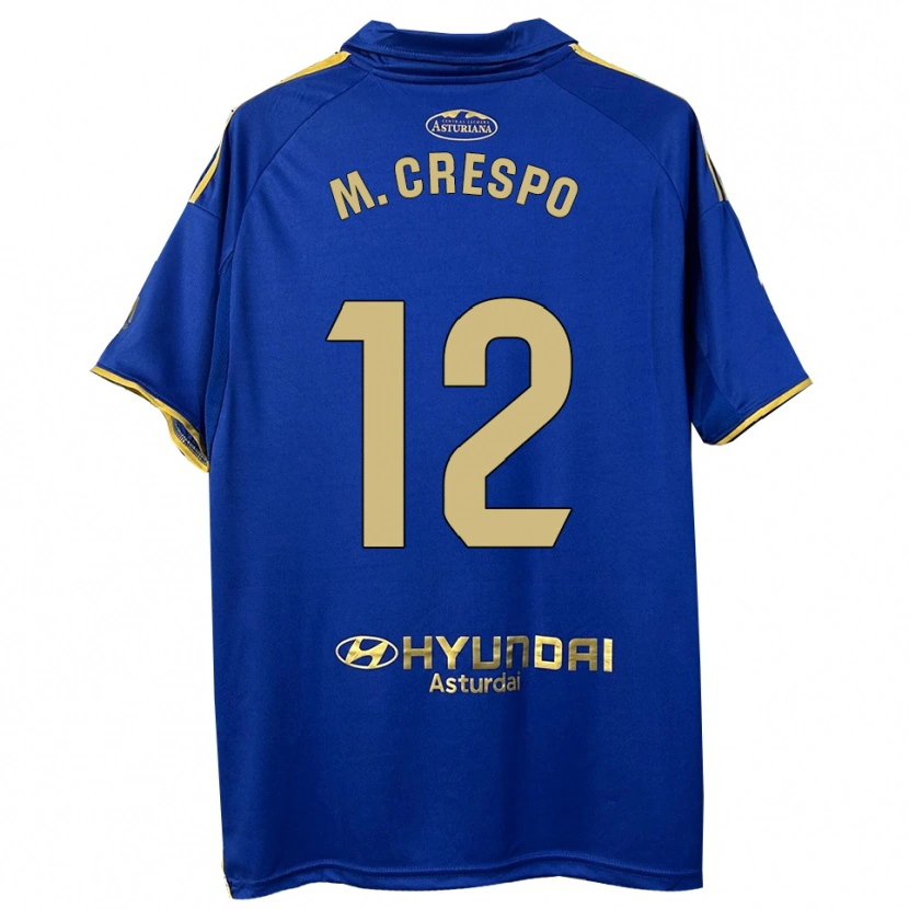 Danxen Donna Maglia Marina Crespo Iglesias #12 Blu Oro Kit Gara Home 2025/26 Maglietta