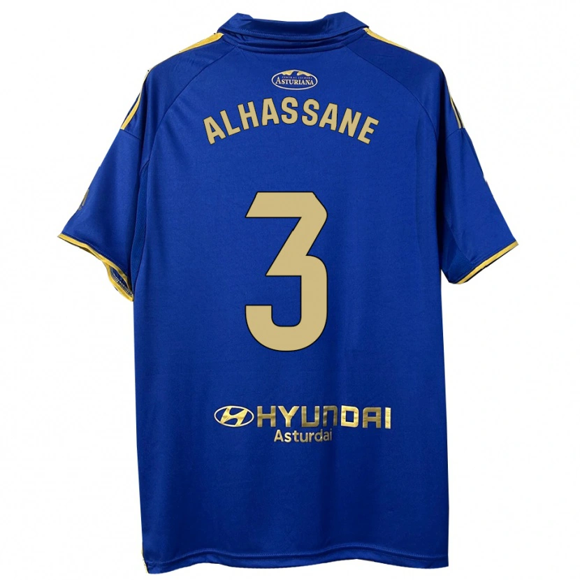 Danxen Donna Maglia Rahim Alhassane #3 Blu Oro Kit Gara Home 2025/26 Maglietta