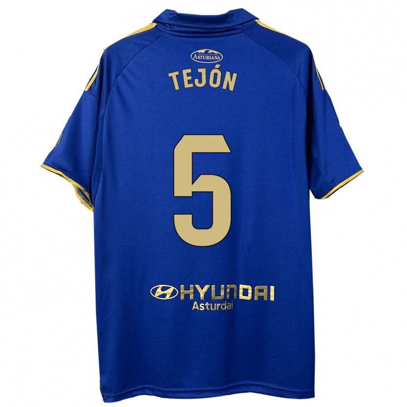 Danxen Donna Maglia Diego Tejón #5 Blu Oro Kit Gara Home 2025/26 Maglietta