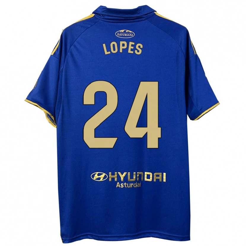 Danxen Donna Maglia Marcos Lopes #24 Blu Oro Kit Gara Home 2025/26 Maglietta