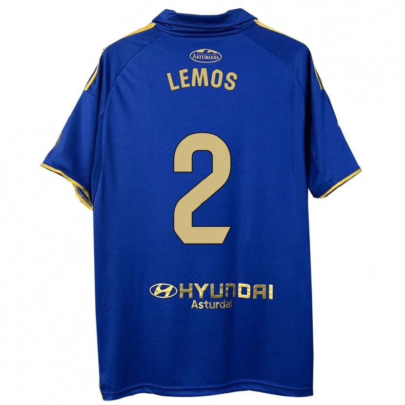 Danxen Donna Maglia Álvaro Lemos #2 Blu Oro Kit Gara Home 2025/26 Maglietta