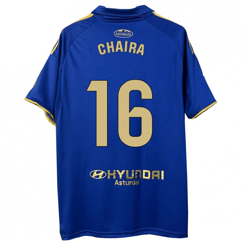 Danxen Donna Maglia Ilyas Chaira #16 Blu Oro Kit Gara Home 2025/26 Maglietta