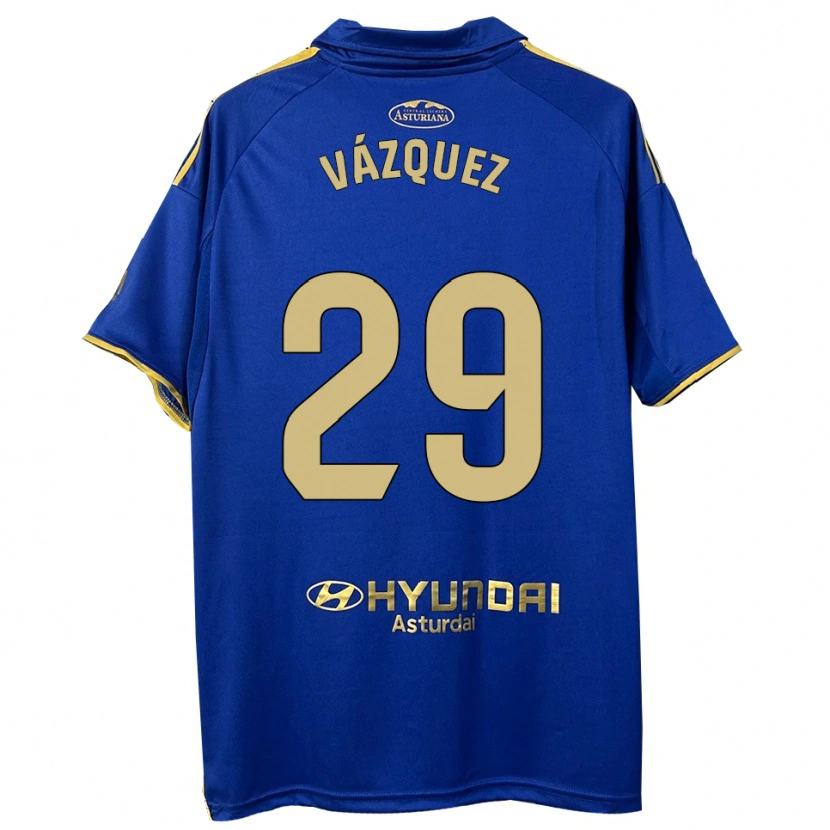 Danxen Donna Maglia Jaime Vázquez #29 Blu Oro Kit Gara Home 2025/26 Maglietta