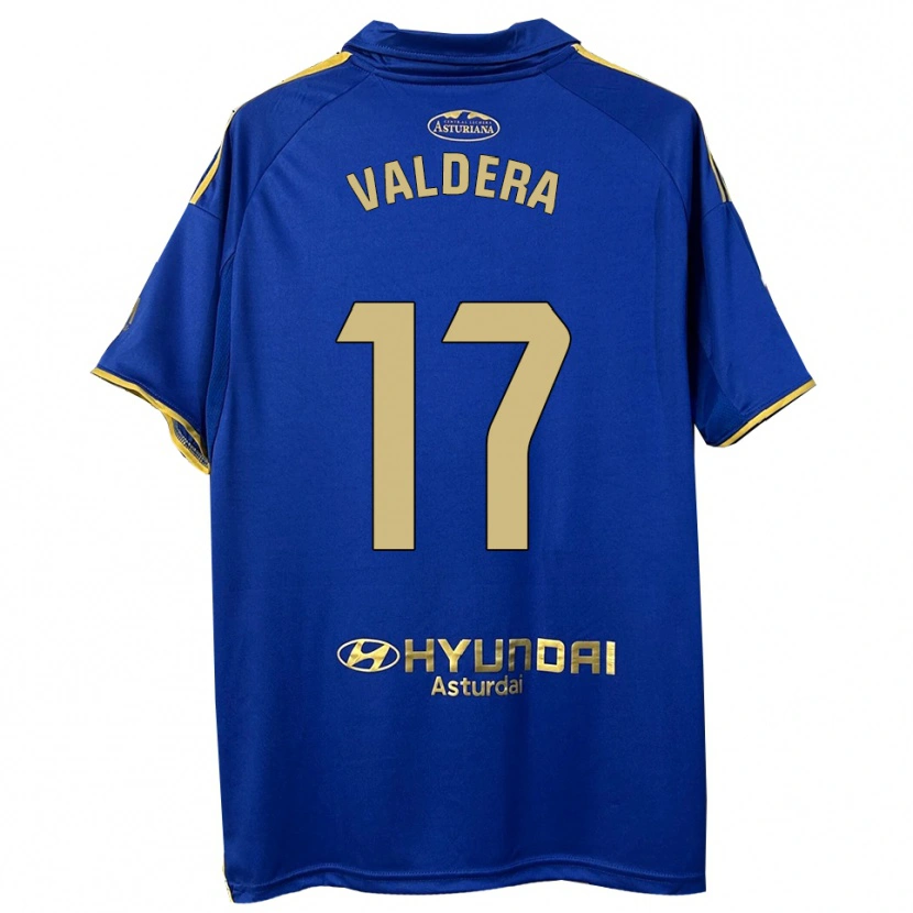 Danxen Donna Maglia Rubén Valdera #17 Blu Oro Kit Gara Home 2025/26 Maglietta