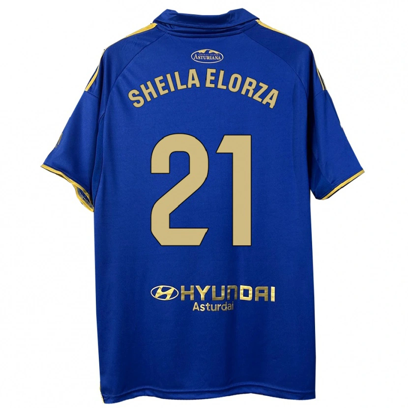Danxen Donna Maglia Sheila Elorza #21 Blu Oro Kit Gara Home 2025/26 Maglietta