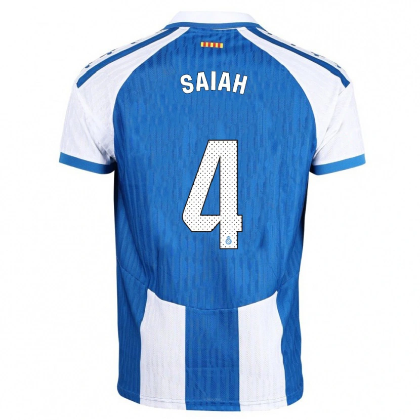 Danxen Donna Maglia Rachid Saiah #4 Blu Bianco Kit Gara Home 2025/26 Maglietta