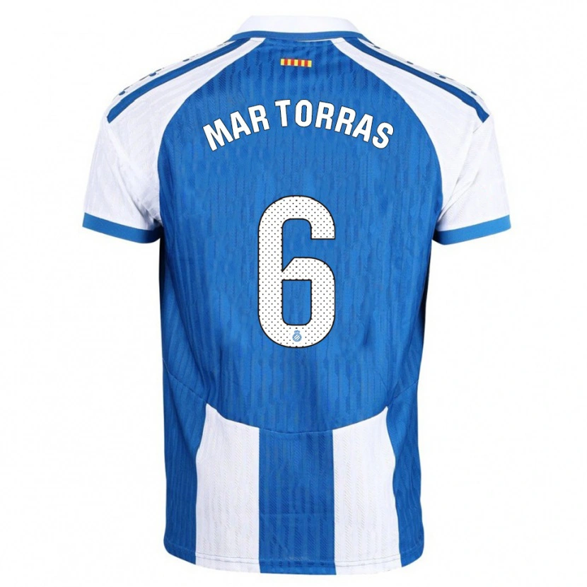 Danxen Donna Maglia Mar Torrás De Fortuny #6 Blu Bianco Kit Gara Home 2025/26 Maglietta