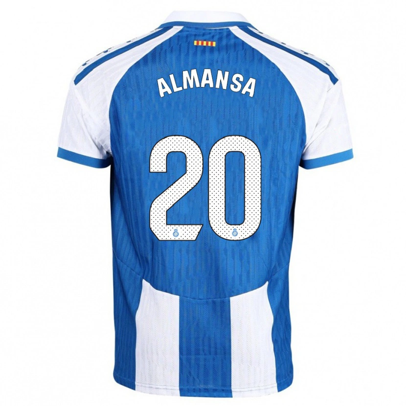 Danxen Donna Maglia Alex Almansa #20 Blu Bianco Kit Gara Home 2025/26 Maglietta