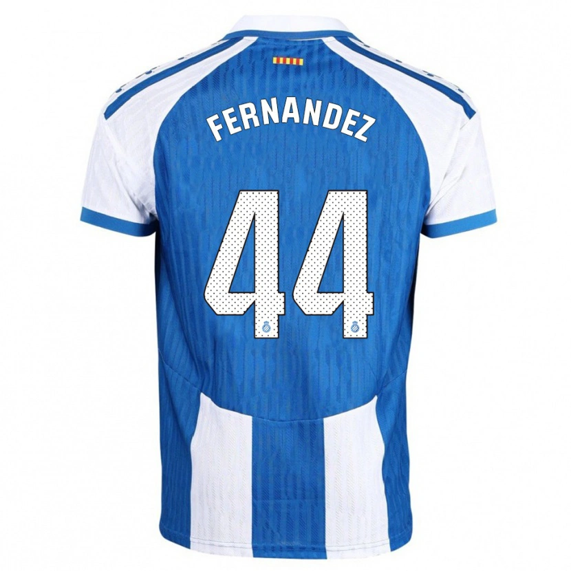 Danxen Donna Maglia Marcos Fernández #44 Blu Bianco Kit Gara Home 2025/26 Maglietta