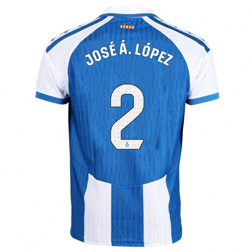 Danxen Donna Maglia José Ángel López #2 Blu Bianco Kit Gara Home 2025/26 Maglietta