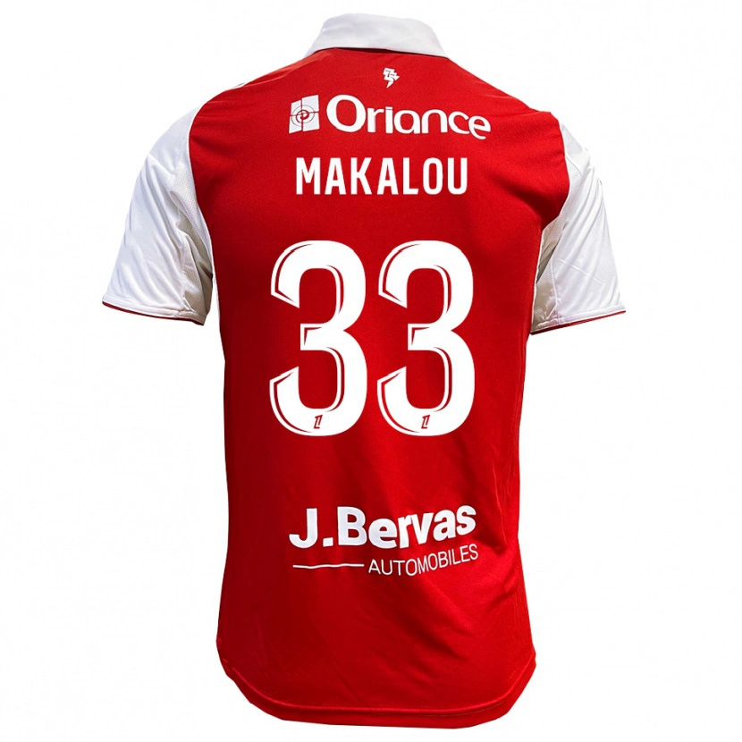 Danxen Donna Maglia Hamidou Makalou #33 Rosso Bianco Kit Gara Home 2025/26 Maglietta