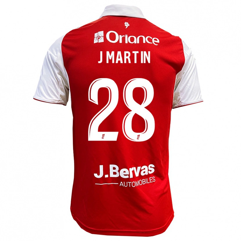 Danxen Donna Maglia Jonas Martin #28 Rosso Bianco Kit Gara Home 2025/26 Maglietta