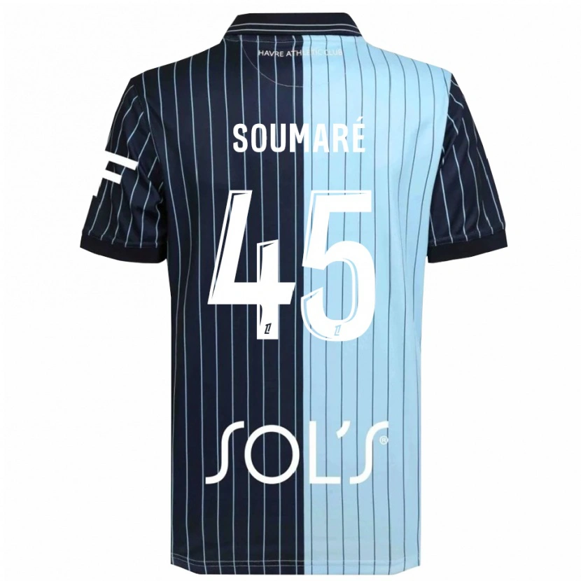 Danxen Donna Maglia Issa Soumaré #45 Blu Scuro Azzurro Kit Gara Home 2025/26 Maglietta