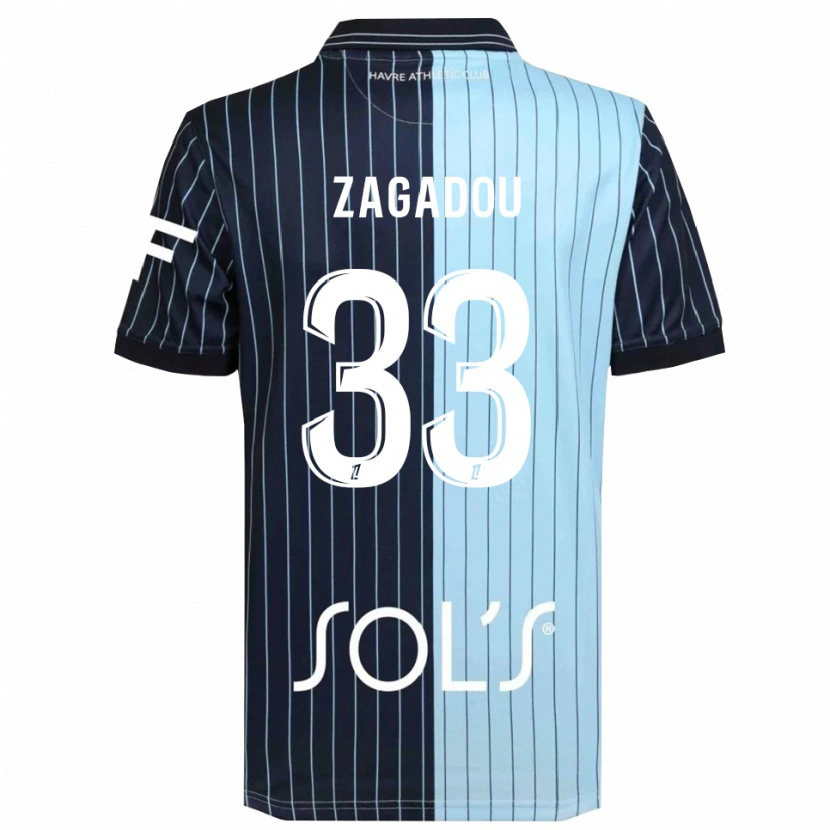 Danxen Donna Maglia Stephan Zagadou #33 Blu Scuro Azzurro Kit Gara Home 2025/26 Maglietta