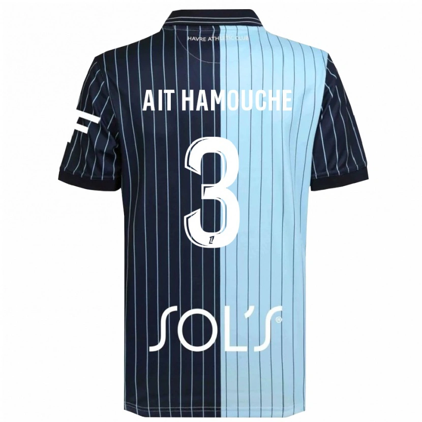 Danxen Donna Maglia Massyl Ait Hamouche #3 Blu Scuro Azzurro Kit Gara Home 2025/26 Maglietta