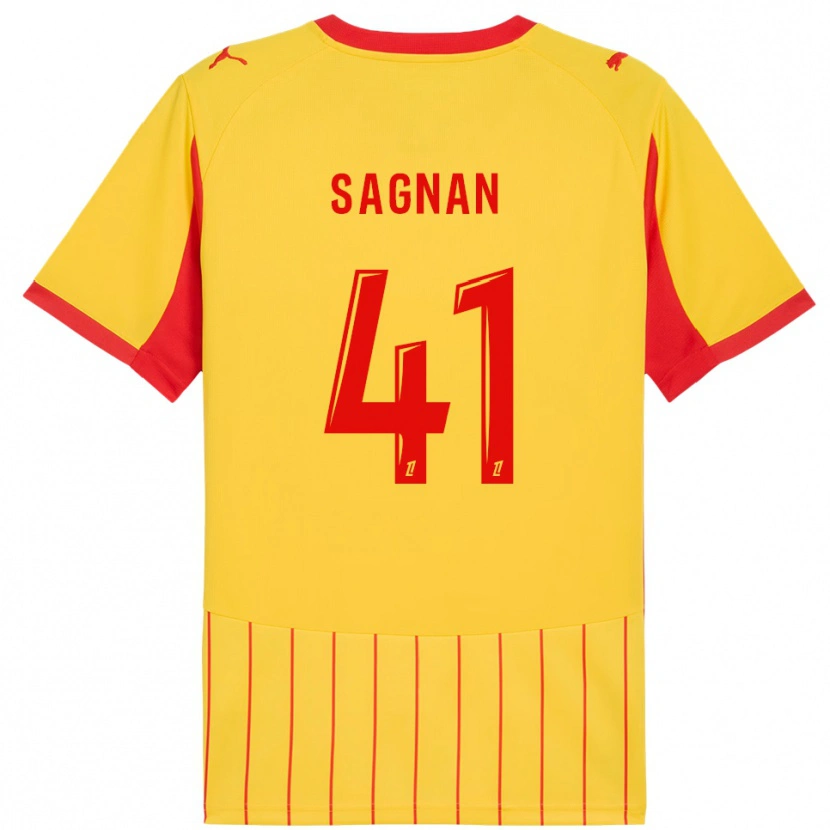 Danxen Donna Maglia Souleymane Sagnan #41 Giallo Rosso Kit Gara Home 2025/26 Maglietta
