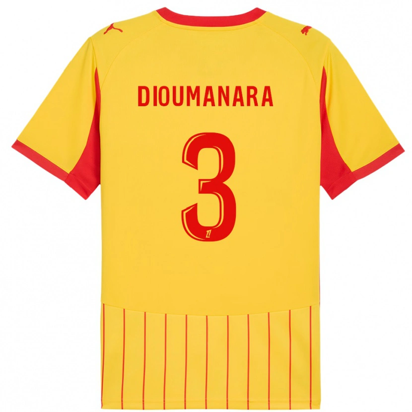 Danxen Donna Maglia Sidi Dioumanara #3 Giallo Rosso Kit Gara Home 2025/26 Maglietta