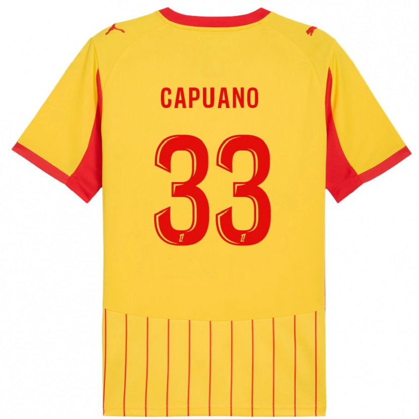 Danxen Donna Maglia Gabin Capuano #33 Giallo Rosso Kit Gara Home 2025/26 Maglietta