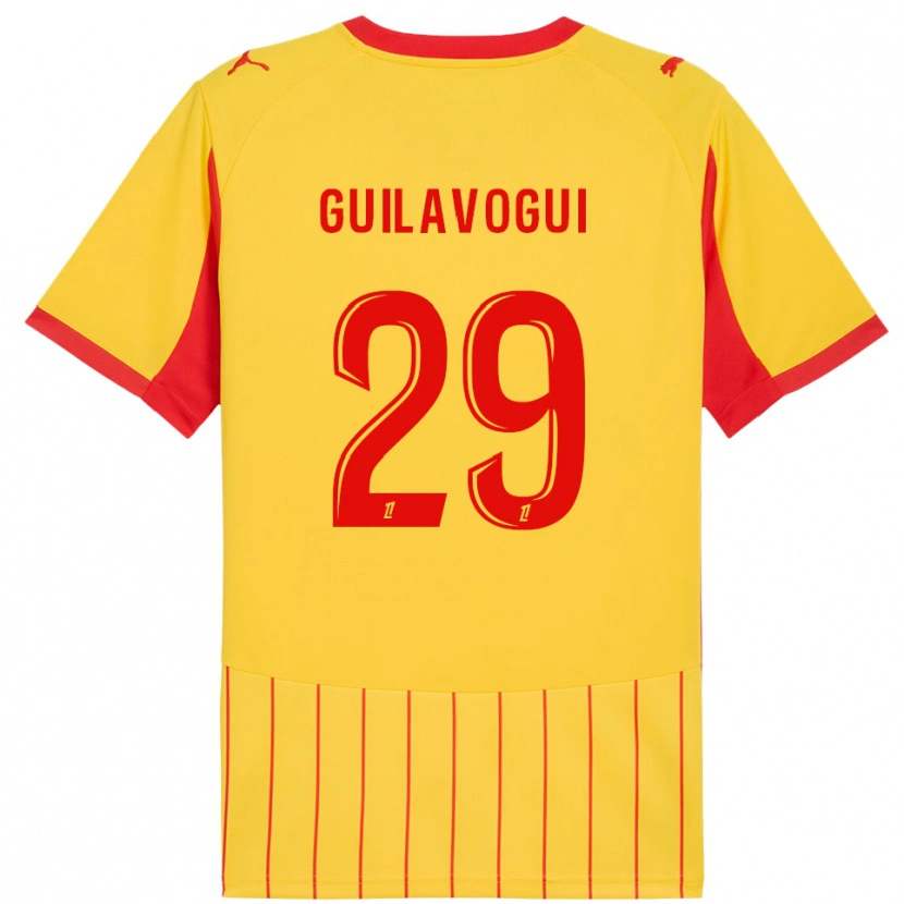 Danxen Donna Maglia Morgan Guilavogui #29 Giallo Rosso Kit Gara Home 2025/26 Maglietta