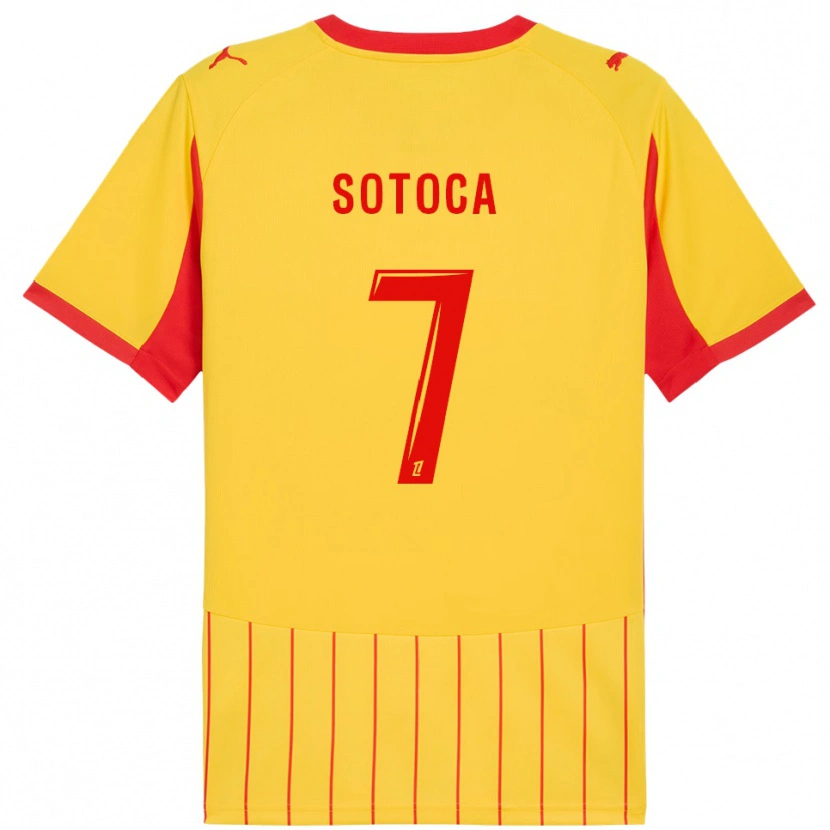 Danxen Donna Maglia Florian Sotoca #7 Giallo Rosso Kit Gara Home 2025/26 Maglietta
