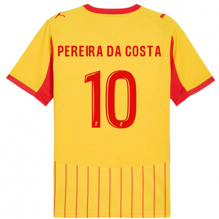 Danxen Donna Maglia David Pereira Da Costa #10 Giallo Rosso Kit Gara Home 2025/26 Maglietta