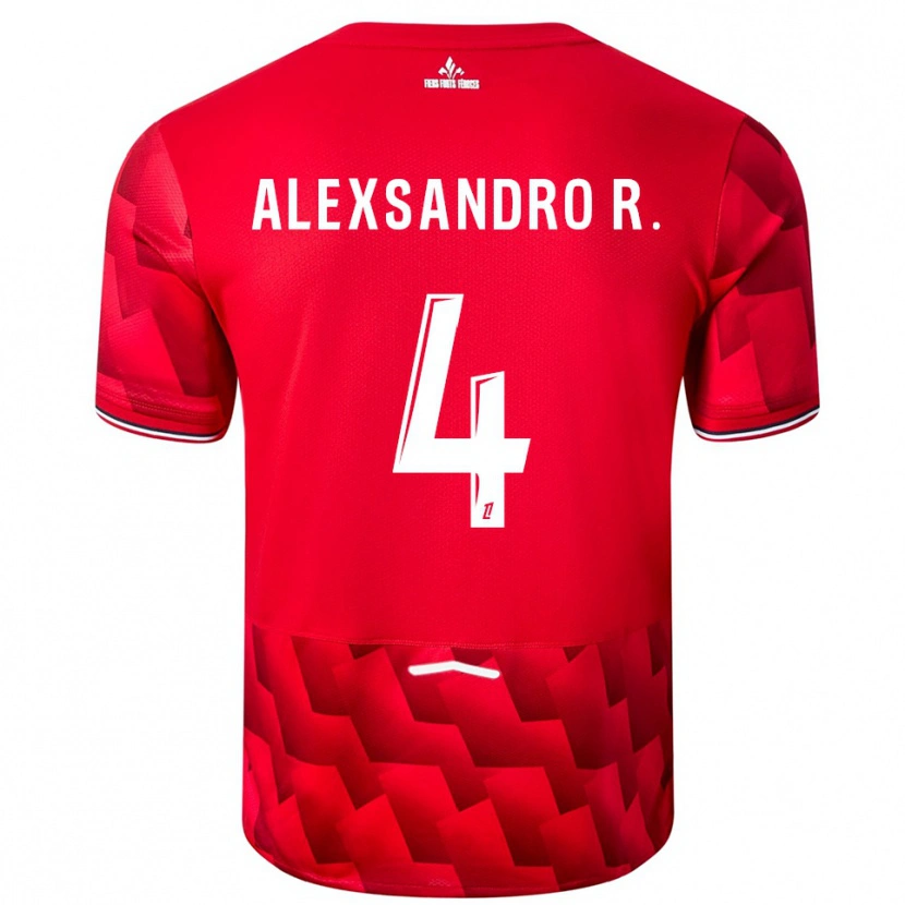 Danxen Donna Maglia Alexsandro #4 Rosso Bianco Kit Gara Home 2025/26 Maglietta