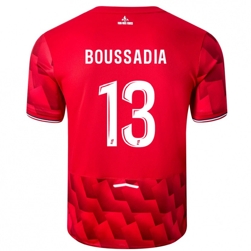 Danxen Donna Maglia Saad Boussadia #13 Rosso Bianco Kit Gara Home 2025/26 Maglietta