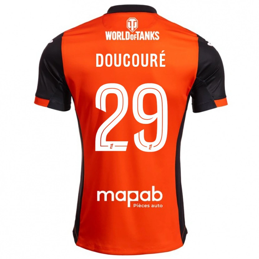 Danxen Donna Maglia Siriné Doucouré #29 Nero Arancione Kit Gara Home 2025/26 Maglietta