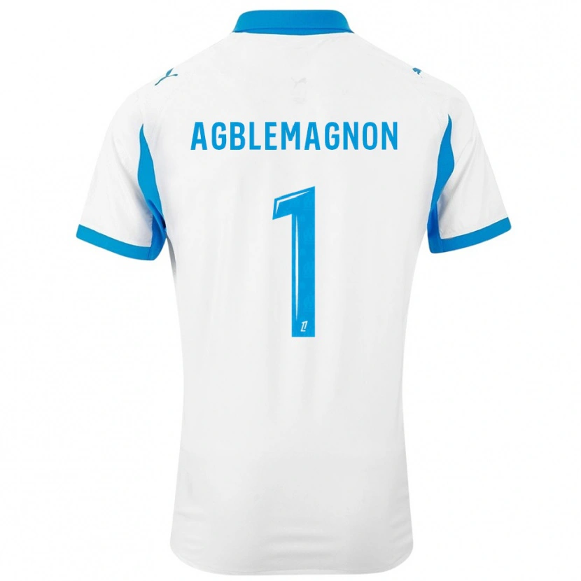 Danxen Donna Maglia Jordan Agblemagnon #1 Bianco Azzurro Kit Gara Home 2025/26 Maglietta