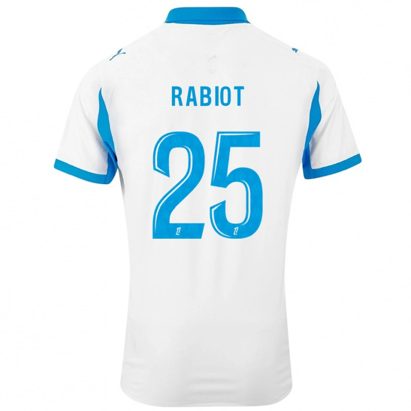 Danxen Donna Maglia Adrien Rabiot #25 Bianco Azzurro Kit Gara Home 2025/26 Maglietta