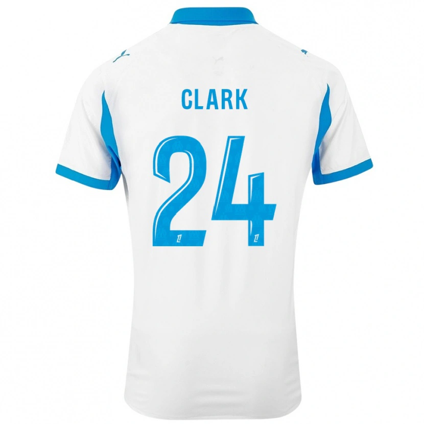 Danxen Donna Maglia Ashley Clark #24 Bianco Azzurro Kit Gara Home 2025/26 Maglietta