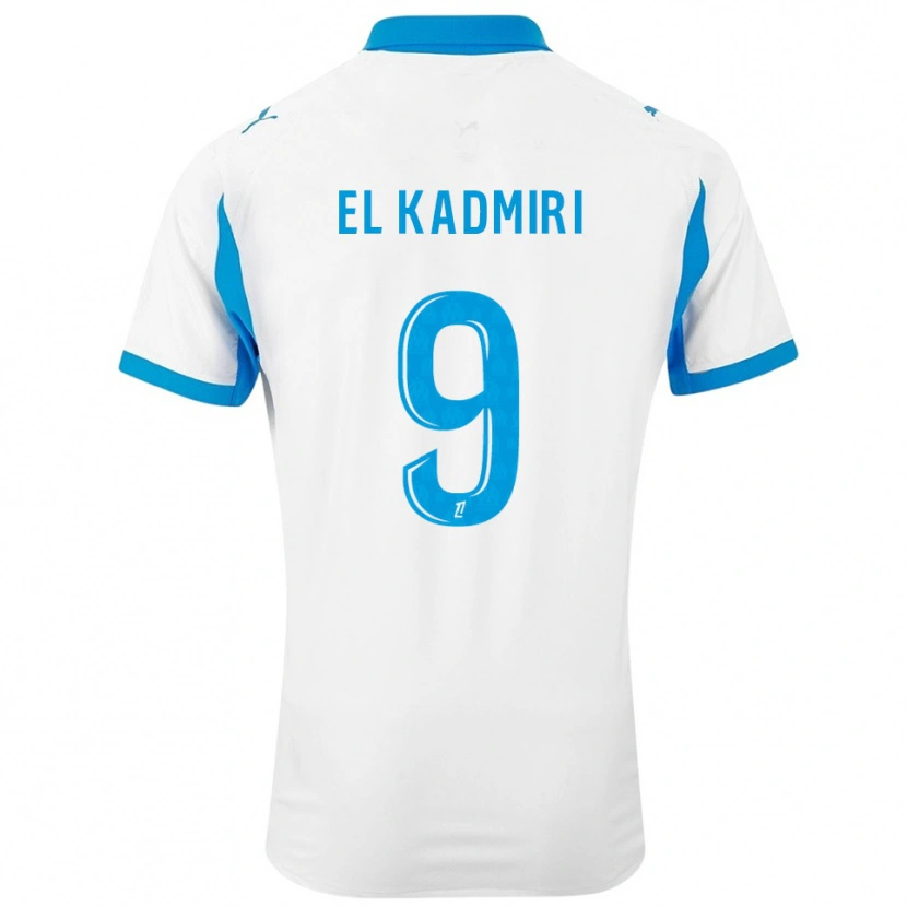 Danxen Donna Maglia Ugo Lamare El Kadmiri #9 Bianco Azzurro Kit Gara Home 2025/26 Maglietta