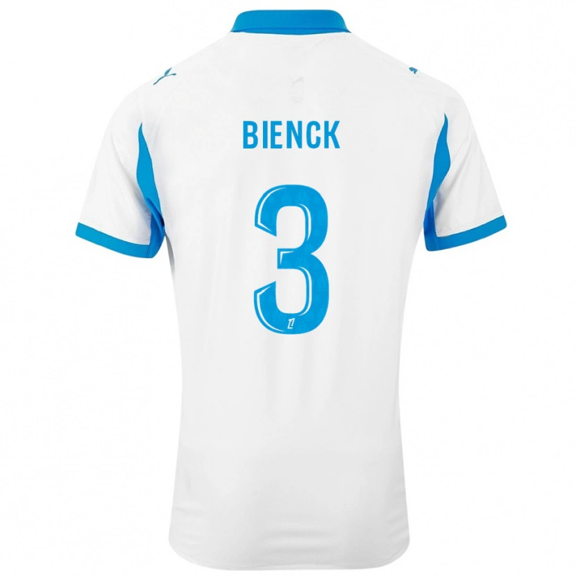 Danxen Donna Maglia Felix Bienck #3 Bianco Azzurro Kit Gara Home 2025/26 Maglietta