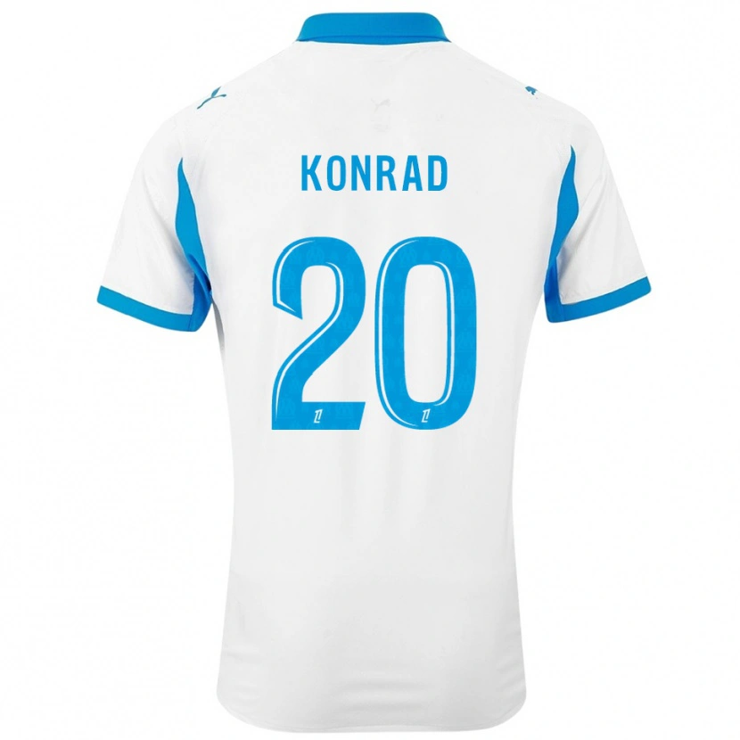 Danxen Donna Maglia Konrad De La Fuente #20 Bianco Azzurro Kit Gara Home 2025/26 Maglietta